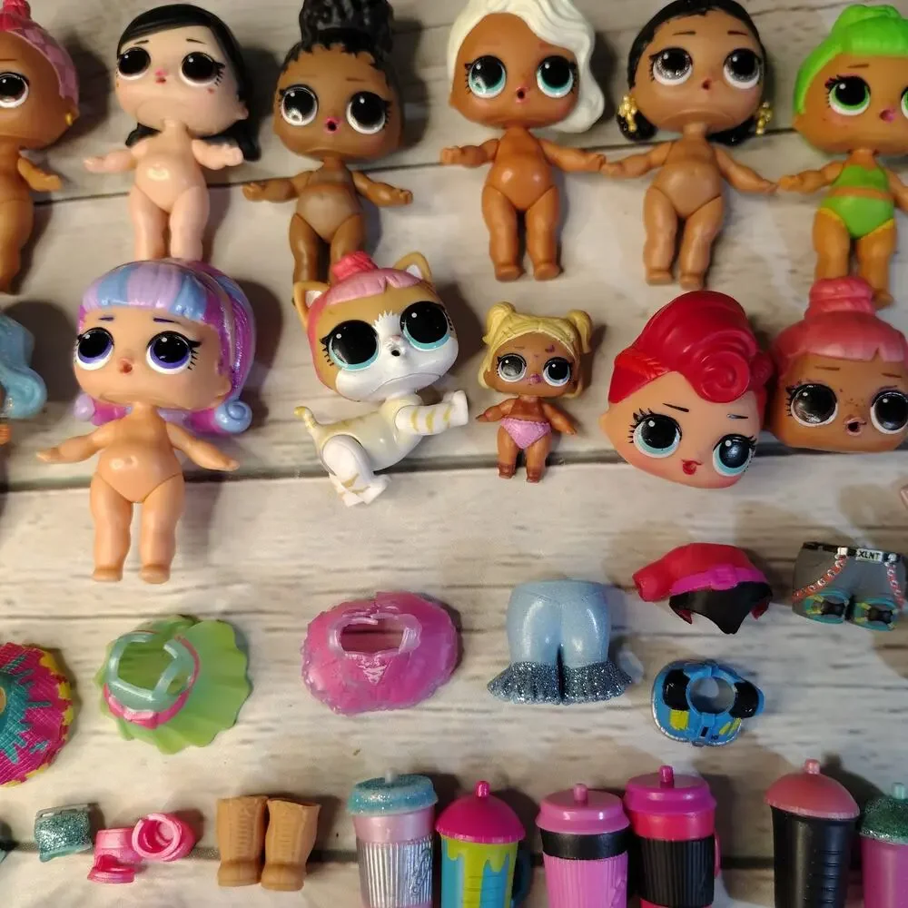 LOL OMG Surprise Dolls and Accessories Lot Cups Clothes